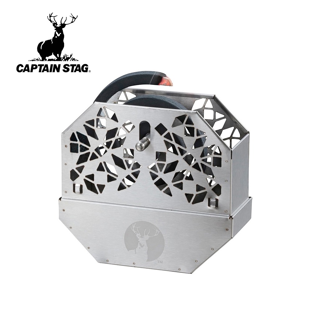 【日本鹿牌 CAPTAIN STAG】工業風不鏽鋼蚊香架 UP-2718 露營蚊香器 戶外蚊香座 野餐蚊香盤-細節圖2