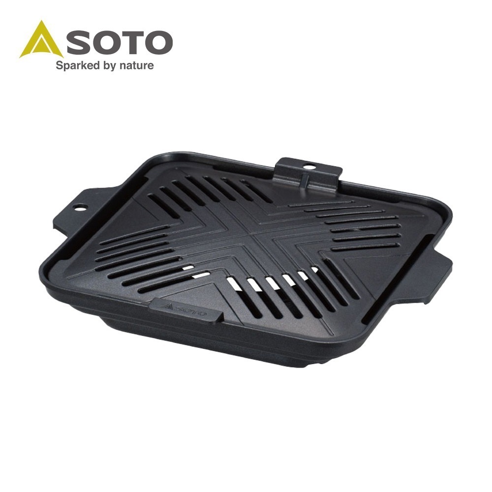 日本SOTO 日式不沾烤盤 ST-3112 方形燒烤盤 露營烤肉盤 BBQ-細節圖3
