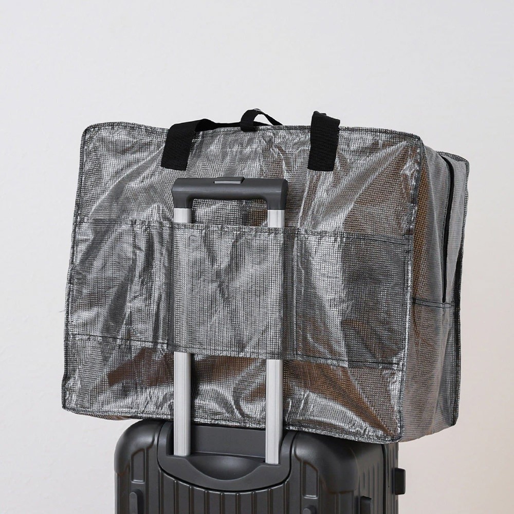 日本3COINS 防水摺疊行李袋 S/XL 旅行袋 登機包 大容量購物袋 行李箱固定袋 手提收納袋 側背袋-細節圖5