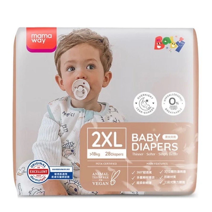 媽媽餵mamaway✿黏貼紙尿褲 紙尿布 各尺寸尿布 新生兒尿布 寶寶尿布 寶寶用品【壽司家選品】-規格圖8