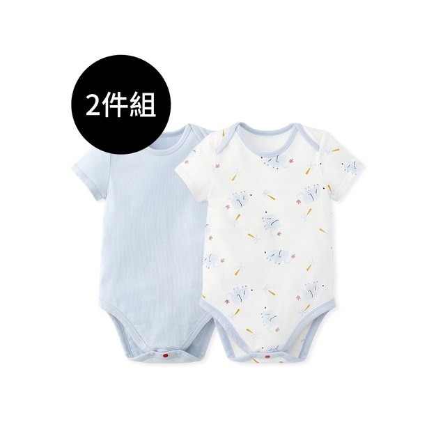 【Mamaway媽媽餵】短袖/無袖包屁衣(70~90cm信封領套頭)-規格圖2