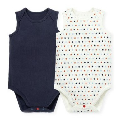 【無袖純棉】星星*深藍(二件組)