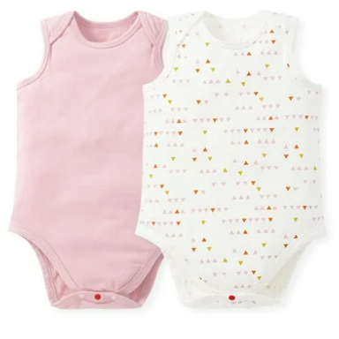 【Mamaway媽媽餵】短袖/無袖包屁衣(70~90cm信封領套頭)-規格圖2