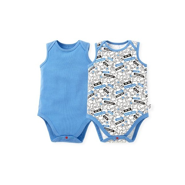 【Mamaway媽媽餵】短袖/無袖包屁衣(70~90cm信封領套頭)-規格圖2