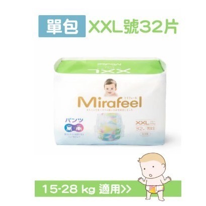 【尿布正裝&分裝包】Mirafeel巧貼褲 (黏貼&褲型一體 S~XXL)-規格圖1