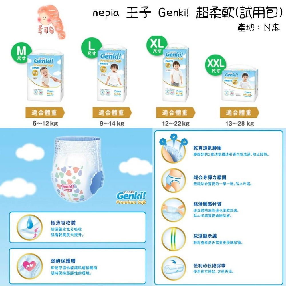 【尿布正裝&分裝包】nepia日本王子 超柔軟/麵包超人/超薄長效-規格圖1