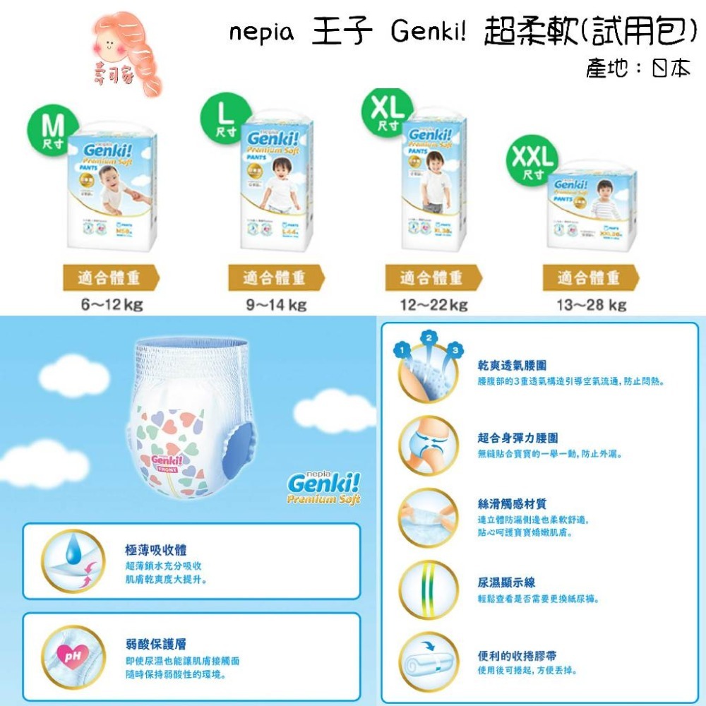 【尿布正裝&分裝包】nepia日本王子 超柔軟/麵包超人/超薄長效-規格圖1