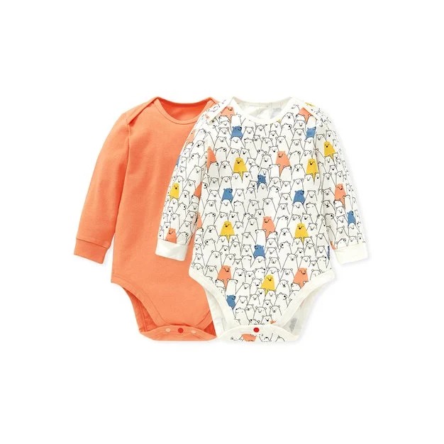 【媽媽餵mamaway】長袖包屁衣 純棉包屁衣 台灣製 嬰兒包屁衣 嬰兒用品 母嬰用品 連身衣 包屁衣-規格圖2