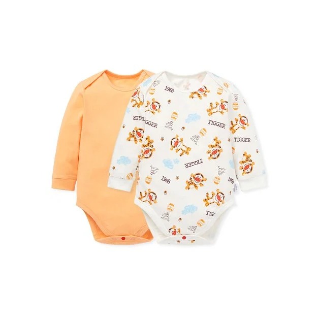 【長袖包屁衣】跳跳虎(二件組) 90cm