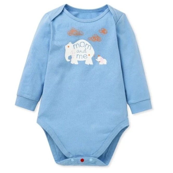 【媽媽餵mamaway】長袖包屁衣 純棉包屁衣 台灣製 嬰兒包屁衣 嬰兒用品 母嬰用品 連身衣 包屁衣-規格圖2