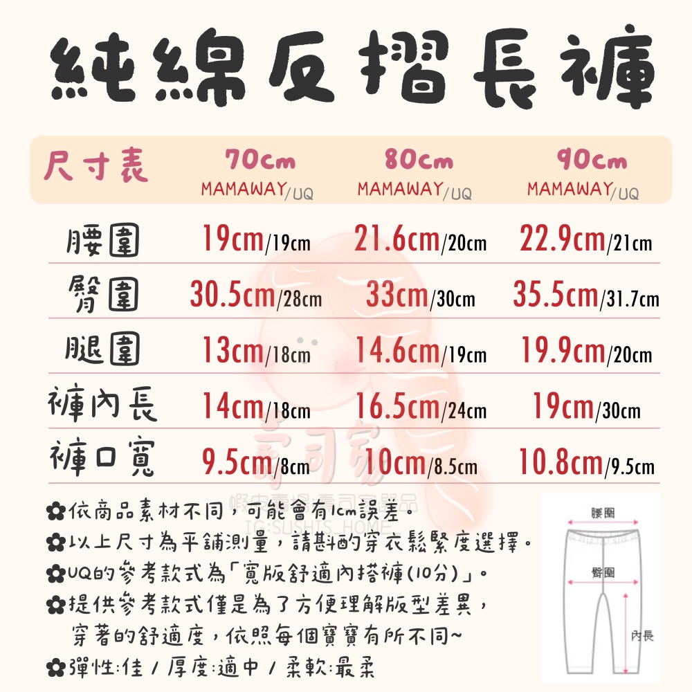 【媽媽餵mamaway】寶寶長褲 內搭褲 牛仔褲 寶寶牛仔褲 新生兒 童裝 刷毛內搭褲 純棉-細節圖2