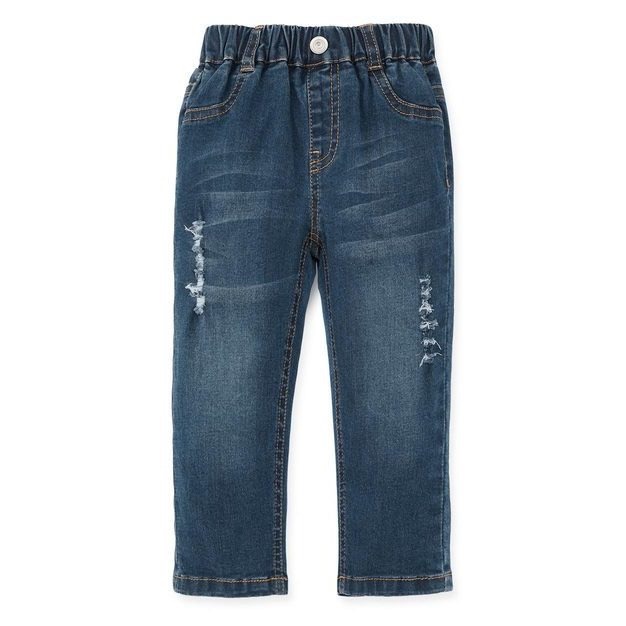 【媽媽餵mamaway】寶寶長褲 內搭褲 牛仔褲 寶寶牛仔褲 新生兒 童裝 刷毛內搭褲 純棉-規格圖4