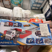 【玩具】🆕【現貨】好奇變形折疊彈射軌道貨車（紅色）（有贈品字樣