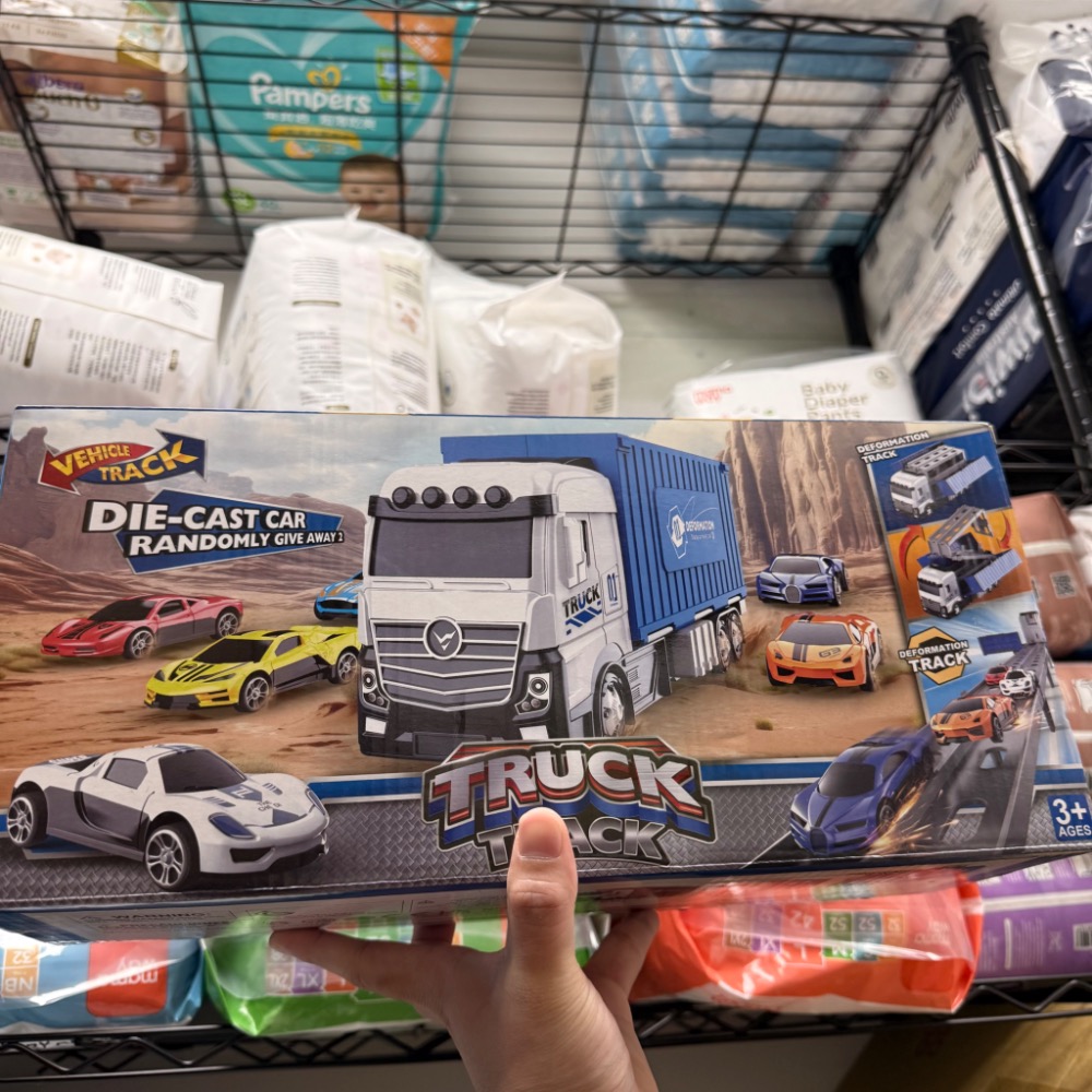 【玩具】🆕【現貨】好奇變形折疊彈射軌道貨車（紅色）（有贈品字樣-細節圖2
