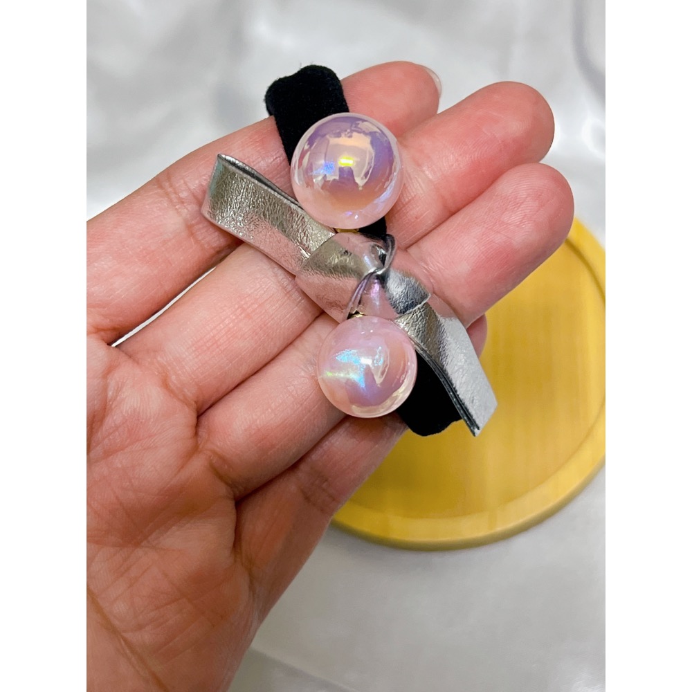 【全新】蝴蝶珠珠綁綁 - 粉色、銀色-細節圖2