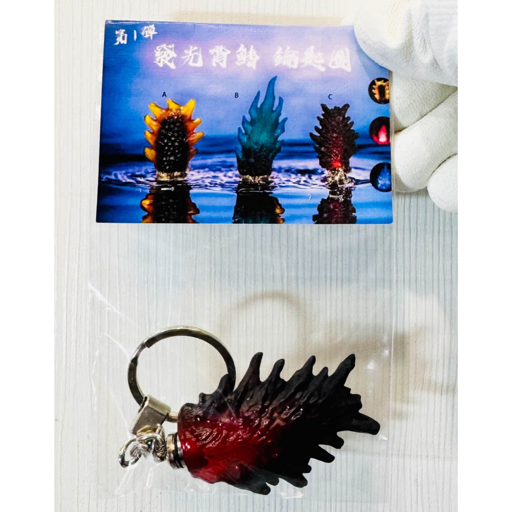 一吳爾羅柑仔店一 2024年 全新 歐巴工作室 正宗哥吉拉 2016 第4形態 第四型態 發光 背鰭 吊飾 高6.5-細節圖2