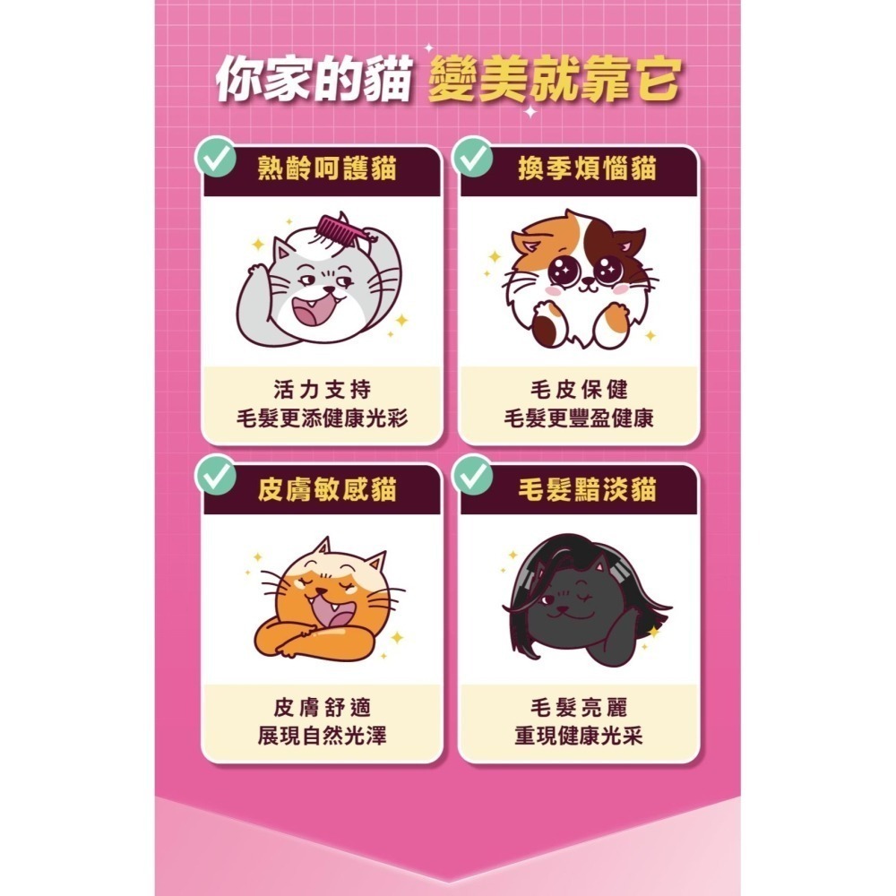 肉球世界｜南極磷蝦美毛包 養出閃亮毛髮主食包 全齡貓 45g／185g-細節圖2