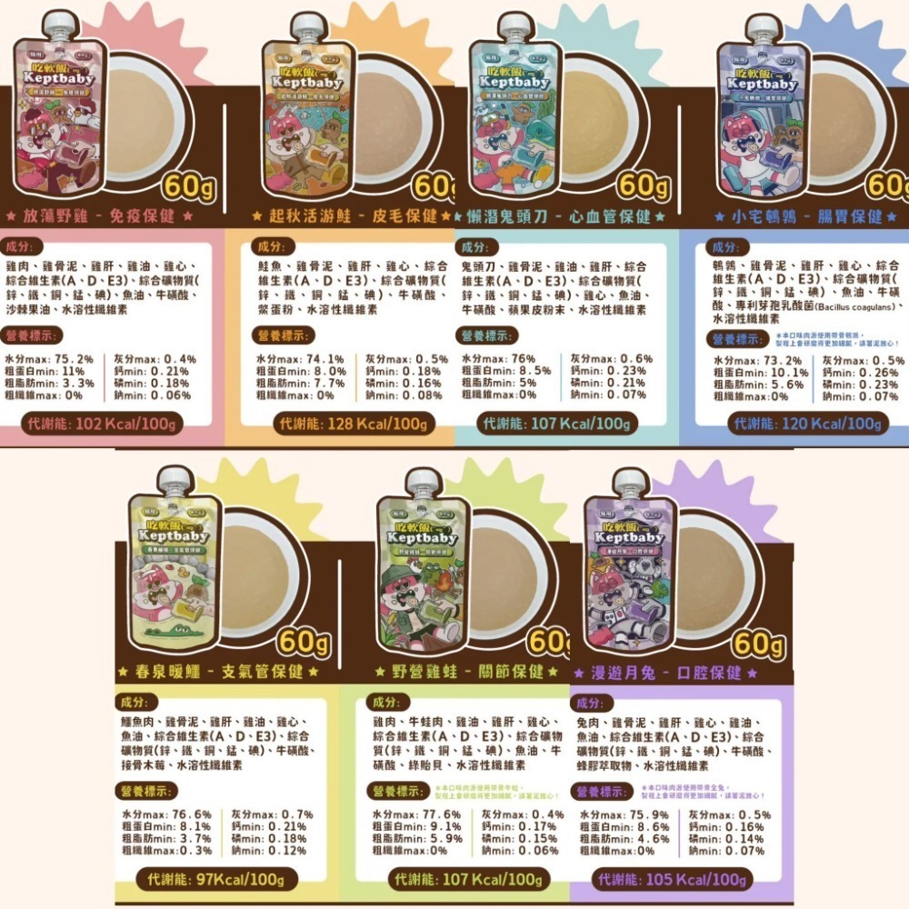 沙發馬鈴薯｜吃軟飯骨肉泥主食餐包 全齡貓 60g-規格圖11