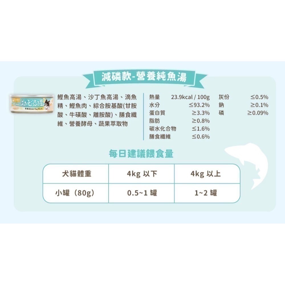 汪喵星球｜無膠慢燉純湯罐 補水副食罐 貓狗適用 80g-規格圖11