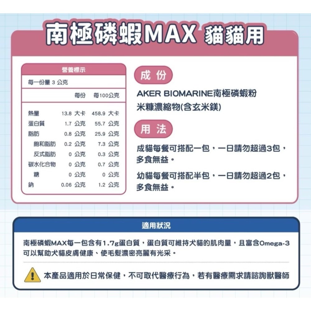 肉球世界｜南極磷蝦MAX 貓貓用 一盒30包-規格圖9