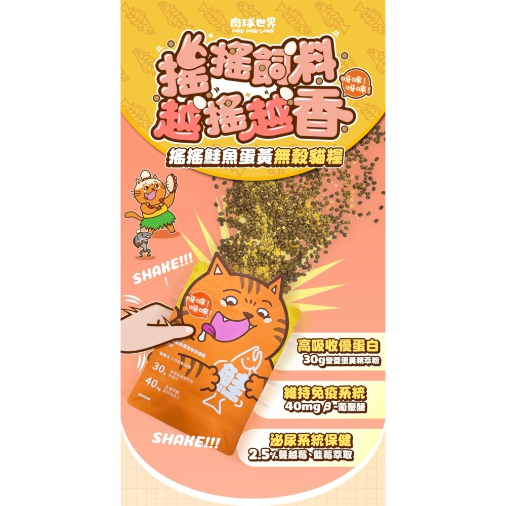 肉球世界｜搖搖鮭魚蛋黃無穀貓糧 全齡貓 1kg／2.5kg-細節圖3