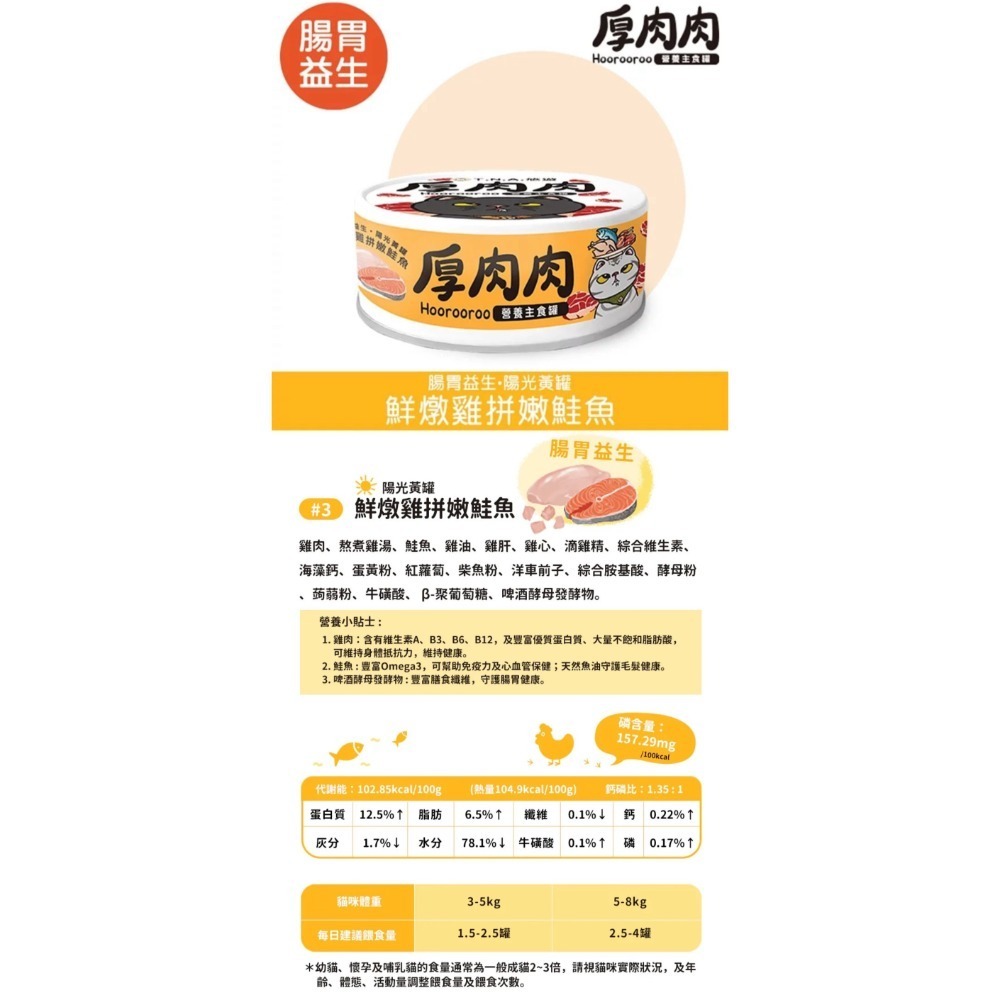 Hoorooroo 厚肉肉｜營養主食罐 全齡貓 80g-規格圖8