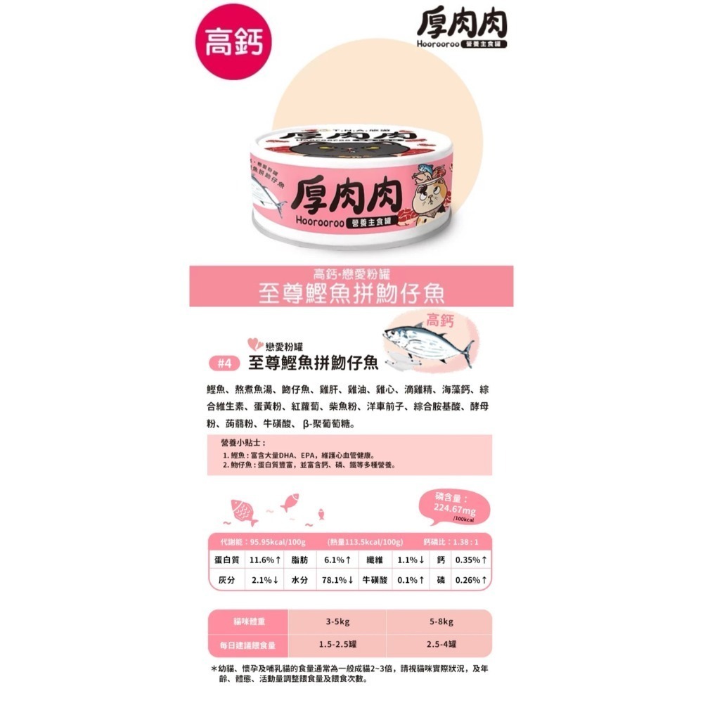 Hoorooroo 厚肉肉｜營養主食罐 全齡貓 80g-規格圖8