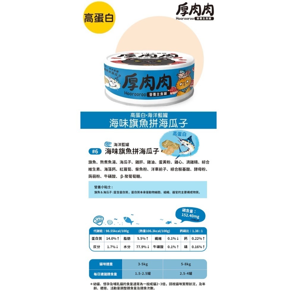 Hoorooroo 厚肉肉｜營養主食罐 全齡貓 80g-規格圖8