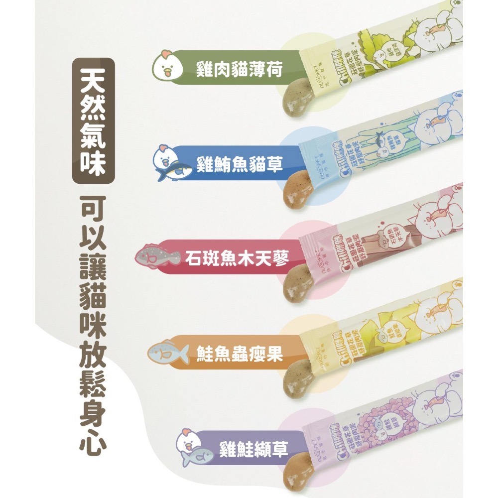 陪心寵糧｜Chill咪咪莊園花草紓壓肉泥 8g／一盒30條 貓狗適用-規格圖5