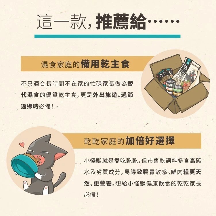 怪獸部落｜98%鮮肉主食糧 低碳水小顆粒飼料 全齡貓250g／800g／1.8kg-細節圖5