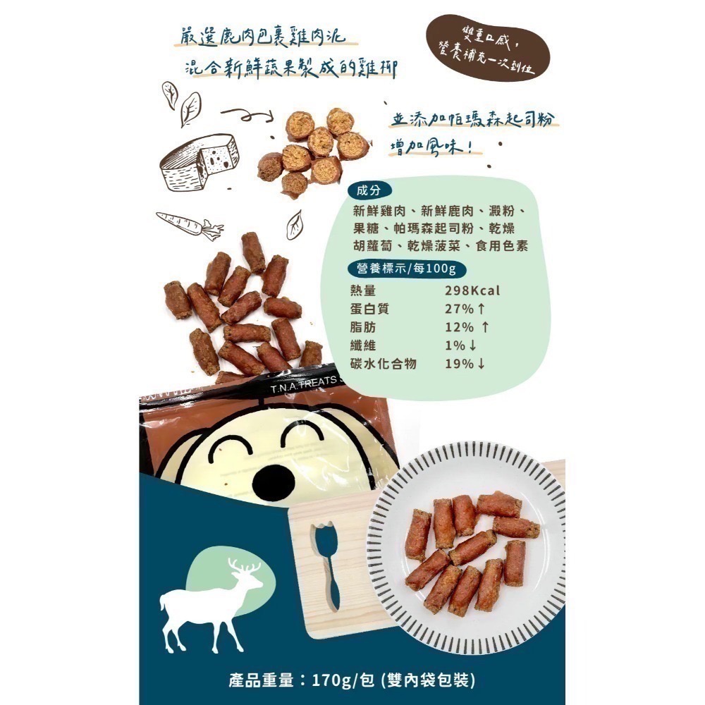 【狗】紐西蘭鮮鹿片佐蔬果雞柳170g｜2026/02/13