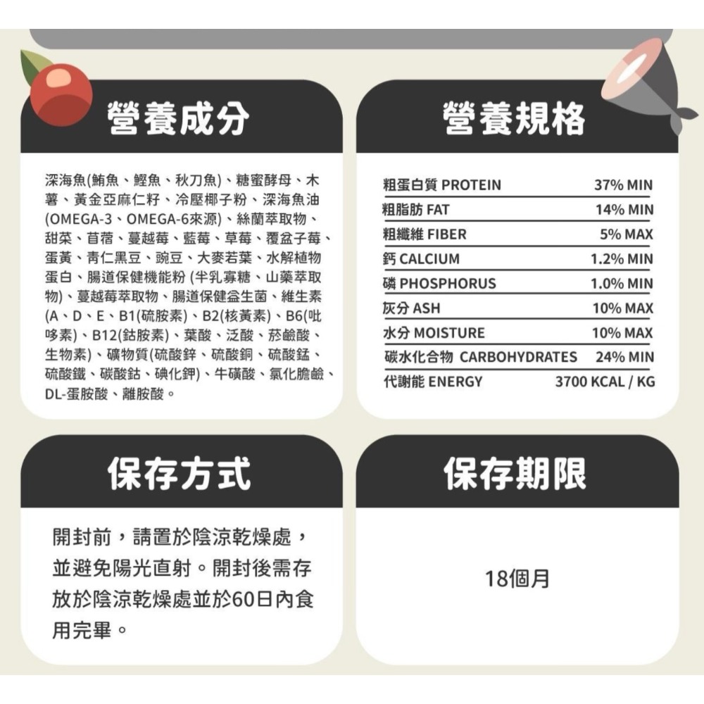 即期出清｜陪心寵糧 全齡貓無穀低碳貓糧 1kg／2kg-規格圖3