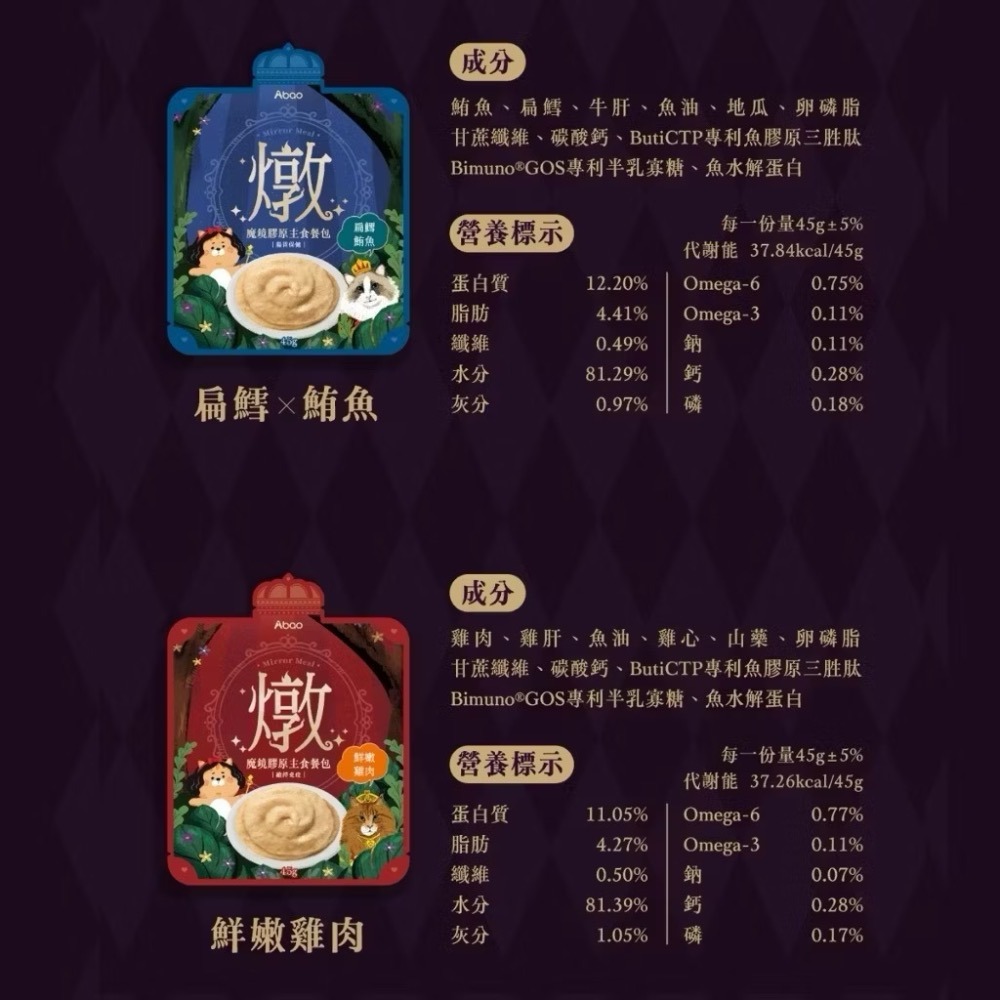 阿寶Abao｜魔鏡膠原主食餐包 45gx14入 貓咪主食餐包-細節圖4