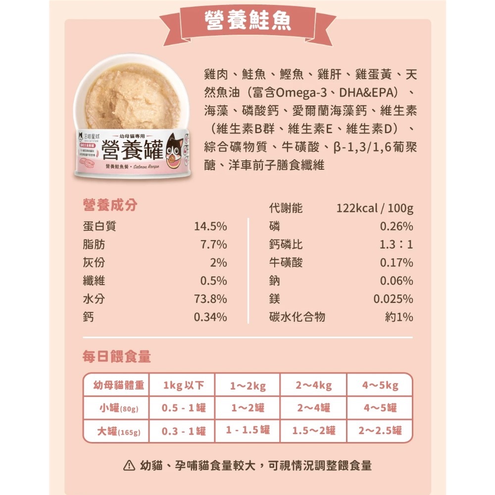 汪喵星球｜幼母貓無膠營養主食罐-規格圖1