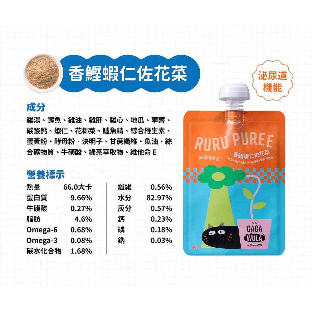 香鰹蝦仁佐花菜｜80g