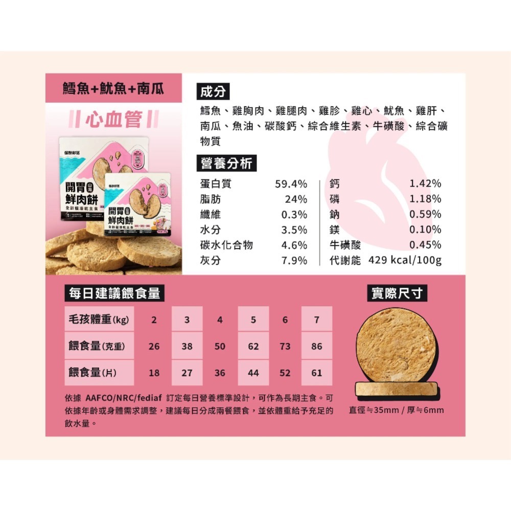 怪獸部落｜貓用凍乾主食 開胃山海鮮肉餅 150g／400g-規格圖2
