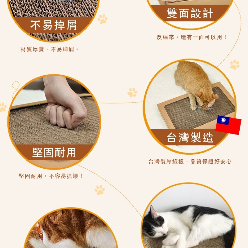[喵皇帝] 貓樂園 ParkCat 隨喵抓 不易掉屑 機能性貓抓板 符合SGS安全檢測 台灣製-細節圖9