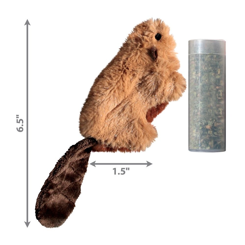 [喵皇帝] 美國KONG Refillable Catnip Toys Beaver 海狸貓草玩具 NB44 附貓薄荷-細節圖3