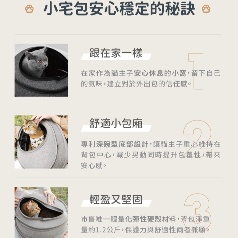 [喵皇帝] 台灣製 HOUSMALL 小宅生活 小宅包 貓用 外出籠 外出背包 小型犬 外出包-細節圖3