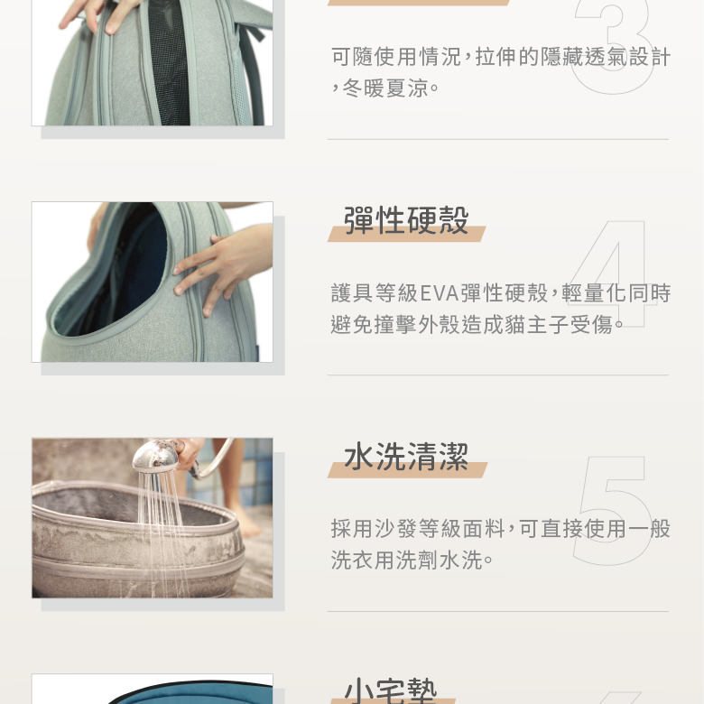 [喵皇帝] 台灣製 HOUSMALL 小宅生活 小宅包 貓用 外出籠 外出背包 小型犬 外出包-細節圖5