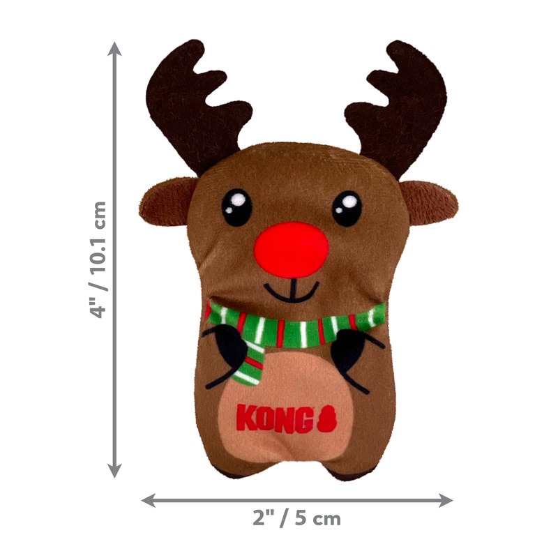 [喵皇帝] 美國 KONG Refillables Reindeer H24C156 聖誕馴鹿 可重複填充 貓草玩具-細節圖3