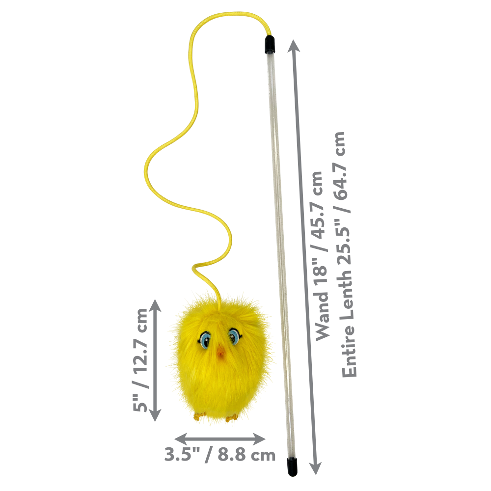 [喵皇帝] 美國 KONG CAT66 嘰喳小雞逗貓棒 貓玩具-細節圖3