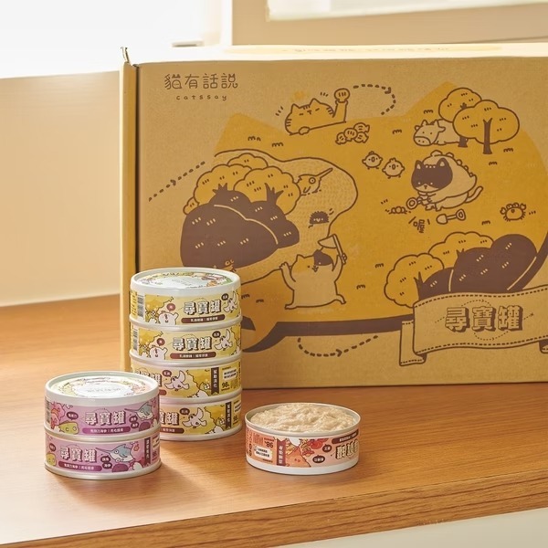[喵皇帝] Catssay 貓有話說 貓用全方位機能主食罐 尋寶罐 80g-細節圖5