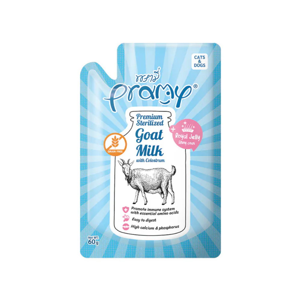 [喵皇帝] Pramy普拉 滅菌山羊奶 60g 初乳 犬貓適用 補充水分 補充營養好吸收 貓零食點心-規格圖6