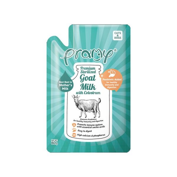 [喵皇帝] Pramy普拉 滅菌山羊奶 60g 初乳 犬貓適用 補充水分 補充營養好吸收 貓零食點心-規格圖6