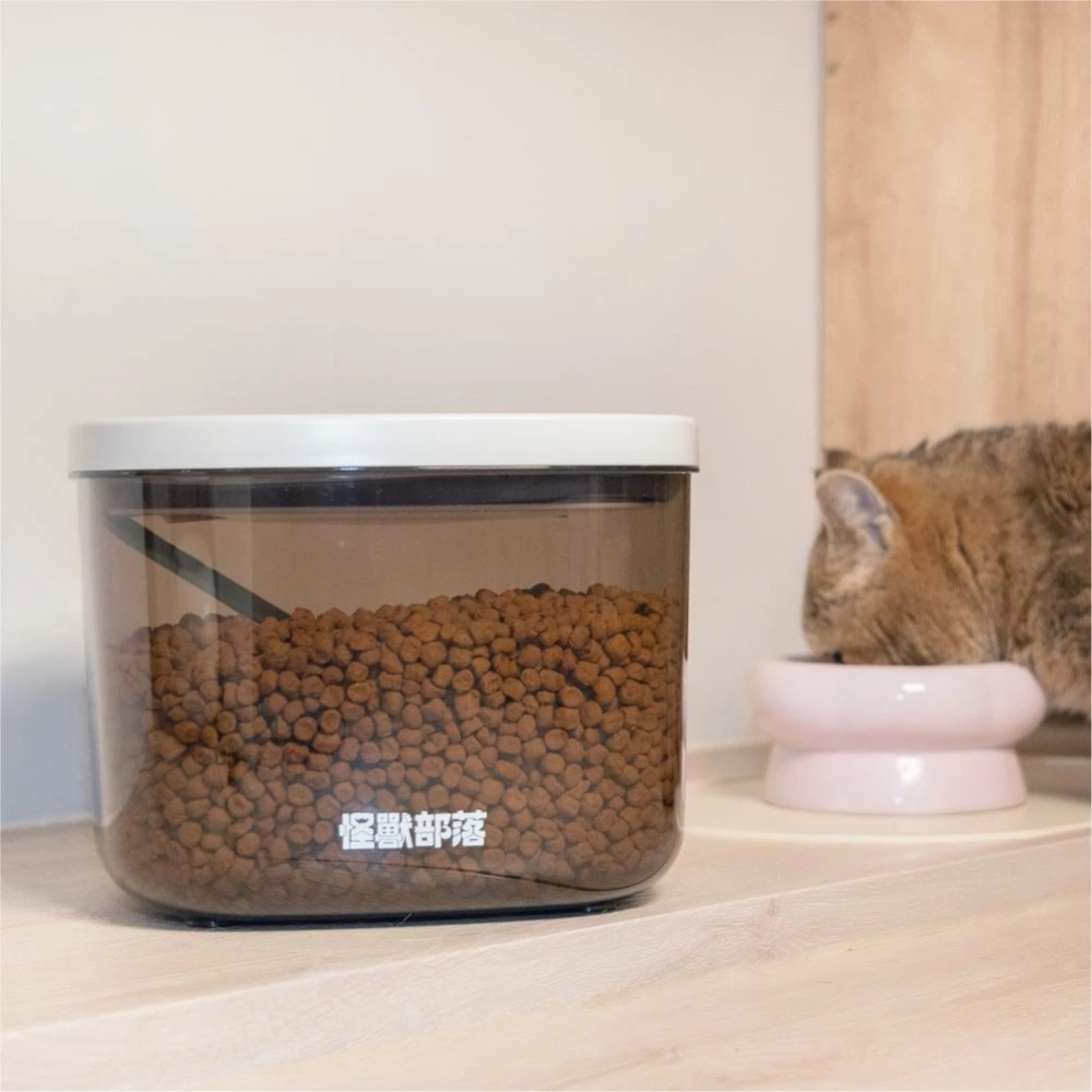 [喵皇帝] 怪獸部落 避光密封保鮮桶 5.6L 密封罐 密封桶 保鮮盒 飼料乾糧凍乾保鮮-細節圖3