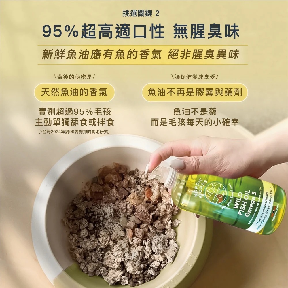 [喵皇帝] 挪威灣Nordic Fjords 高階版野生魚油300ml 犬貓適用 皮毛保健-細節圖5