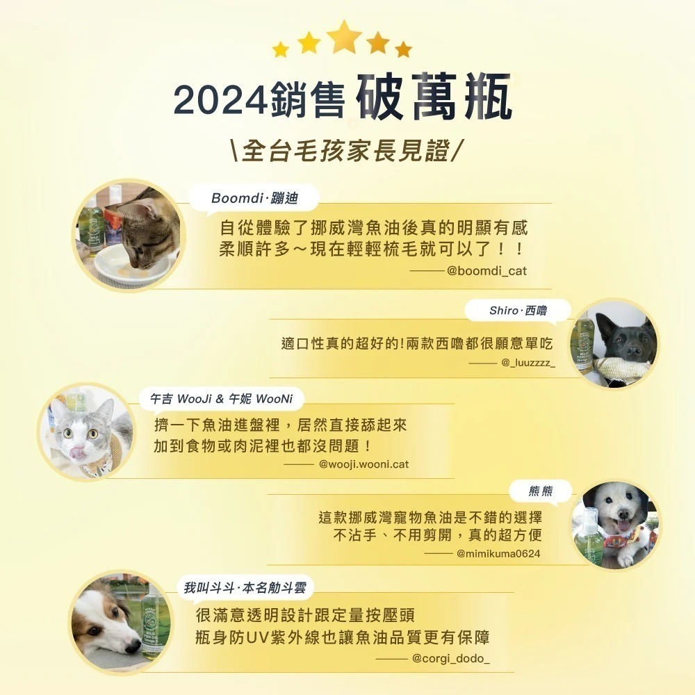 [喵皇帝] 挪威灣Nordic Fjords 高階版野生魚油300ml 犬貓適用 皮毛保健-細節圖11