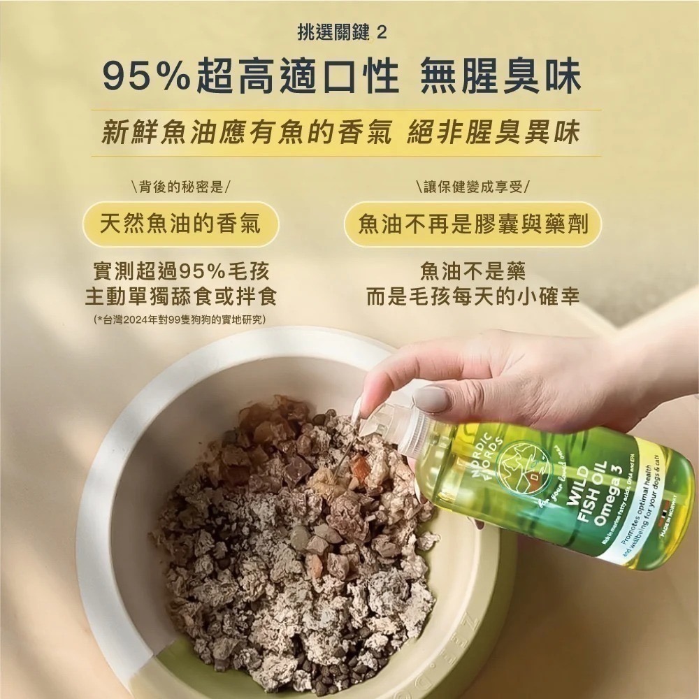 [喵皇帝] 挪威灣Nordic Fjords 高階版野生魚油300ml 犬貓適用 皮毛保健-細節圖5