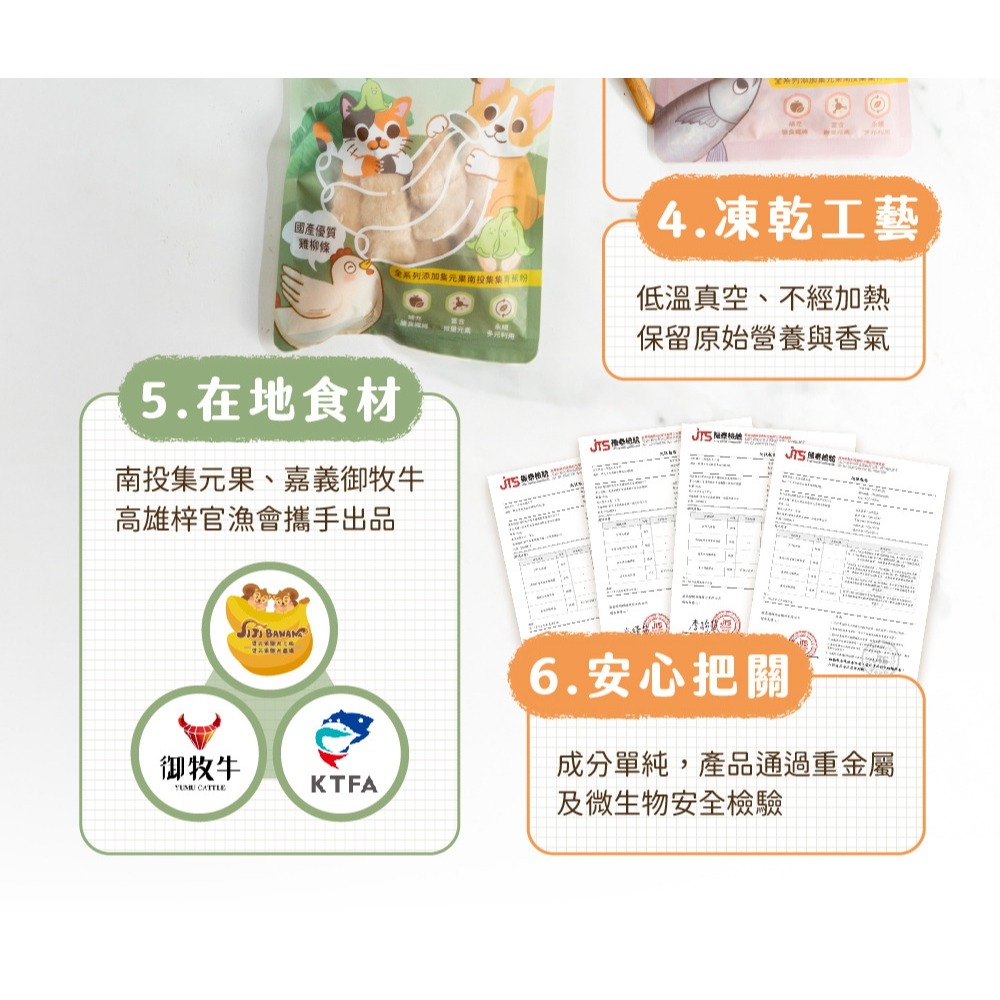 [喵皇帝] 奔奔 蕉蕉好朋友原肉凍乾零食 雞柳 鱸魚 烏魚 牛肝 犬貓適用 貓零食-細節圖9